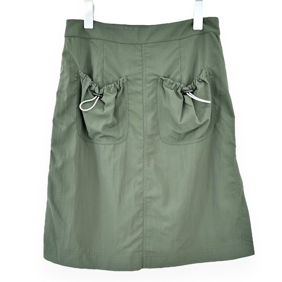 [relisted] NWT Peachy Den Mimi Midi Skirt in Slate Green - Khaki Cargo Skirt - Picture 6 of 13